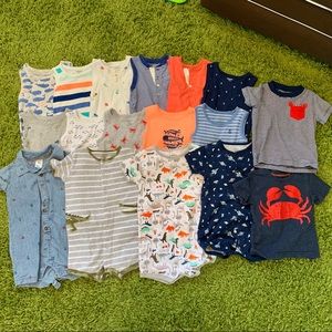 Carter’s Boys 18-Month Summer Lot of 17 Items